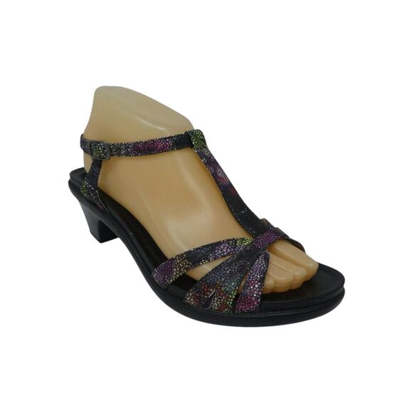Abeo Shoes - Abeo Georgie Multicolor Leather Open Toe Slingback Heels Sandals Womens 9 Narrow